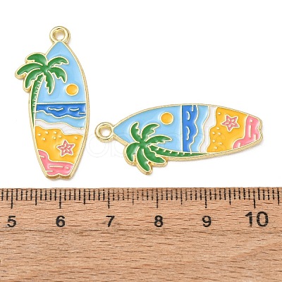 Ocean Alloy Enamel Pendants ENAM-B041-01T-1