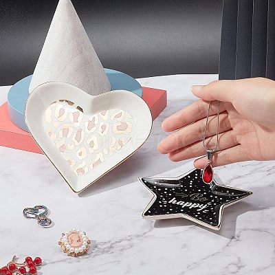 Porcelain Jewelry Plate DJEW-FG0001-06-1