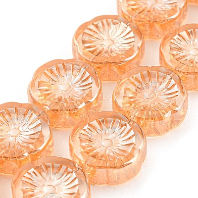 Full Plated Electroplate Glass Transparent Beads Strands EGLA-G037-10A-FP01-1