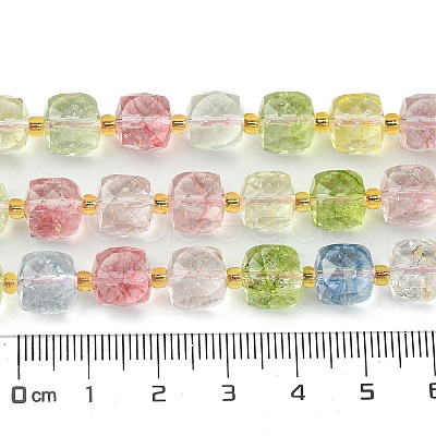 Synthetic Colored Topaz Crystal Beads Strands G-Q010-A14-01-1