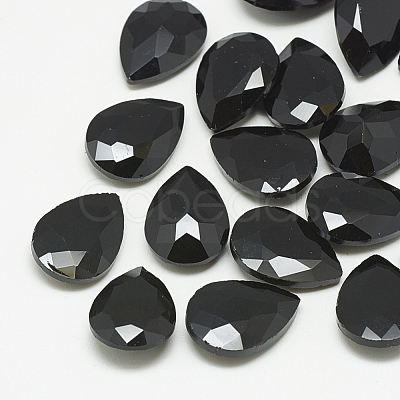 Pointed Back Glass Rhinestone Cabochons RGLA-T081-7x10mm-02-1