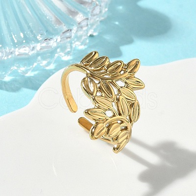 304 Stainless Steel Cuff Open Rings for Women RJEW-L341-02D-G-1