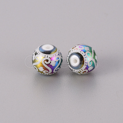 Electroplate Glass Beads X-EGLA-Q123-005A-1