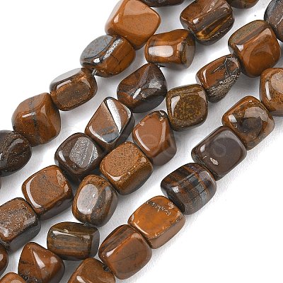 Natural Yellow Tiger Iron Beads Strands GG-CBA9392-17-1