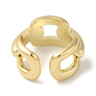 Brass Open Cuff Rings RJEW-Q778-32G-1