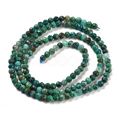 Natural Chrysocolla Beads Strands G-P514-A03-02-01-1