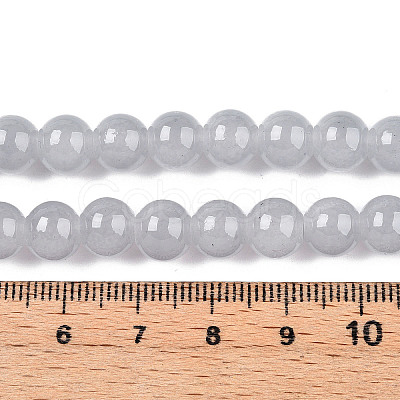 Baking Paint Imitation Jade Glass Round Bead Strands X1-DGLA-Q021-8mm-43-1