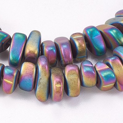 Electroplate Non-magnetic Synthetic Hematite Beads Strands G-P367-H-1