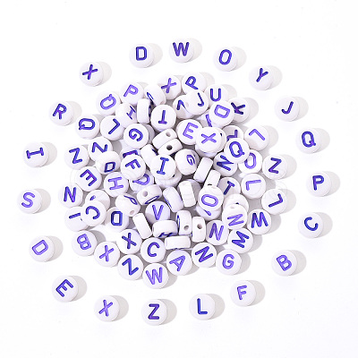 Opaque White Acrylic Beads SACR-YW0001-23A-1