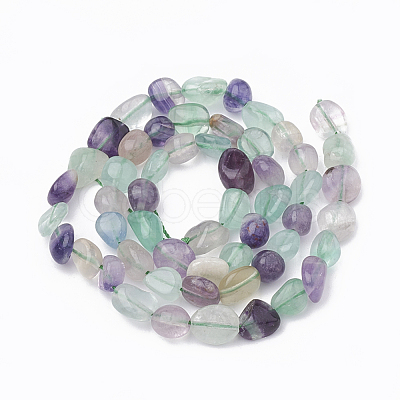 Natural Fluorite Beads Strands G-S331-6x8-007-1