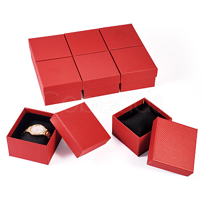 Square Paper Jewelry Bracelet Gift Boxes CON-TAC0010-91A-1