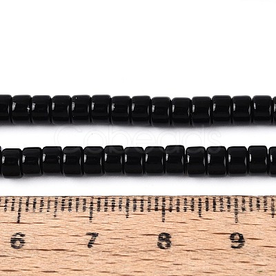 Opaque Solid Color Glass Beads Strands GLAA-N026-2x4mm-11-1