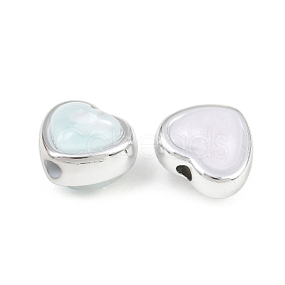 Platinum Plated Opaque Acrylic Beads AC-CBA15BB-10-1