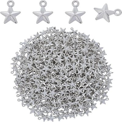 400Pcs Plating ABS Plastic Pendants KY-FH0001-16-1