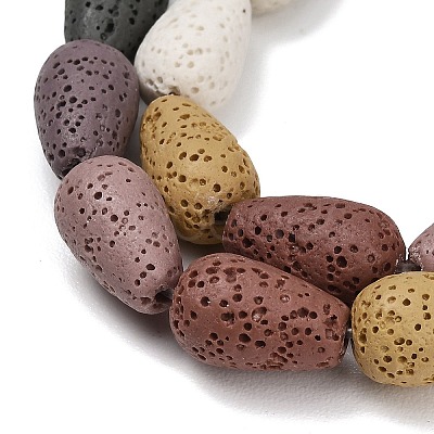 Natural Lava Rock Beads Strands G-G347-03A-1