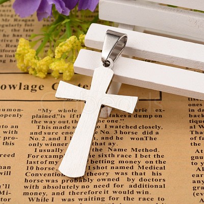 Non-Tarnish 304 Stainless Steel Crucifix Cross Pendants STAS-I035-13A-1
