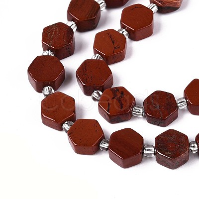 Natural Red Jasper Beads Strands G-P534-A19-01-1