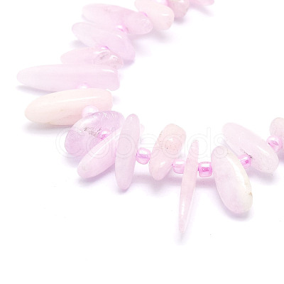 Natural Kunzite Beads Strands G-E569-O10-1