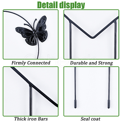 4Pcs 4 Styles Iron Flower Plant Supports FIND-CN0001-62A-1