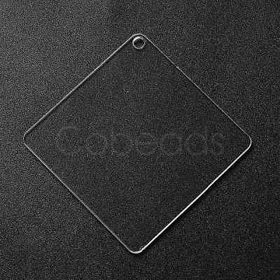 Transparent Acrylic Blank Pendants TACR-Z003-01B-1