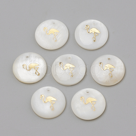Freshwater Shell Pendants LS-SHEL-Q010-003G-1