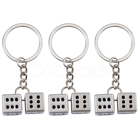 3Pcs Zinc Alloy Keychains KEYC-FH0001-74-1