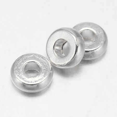 Flat Round Brass Spacer Beads KK-L106B-01S-1