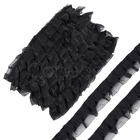 20M Double Satin Lace Edge Trim Organza Lace Ribbon OCOR-UN0001-02B-1