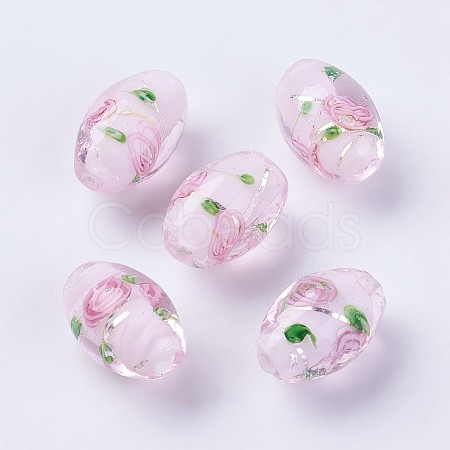 Handmade Silver Foil Lampwork Beads LAMP-J089-I03-1