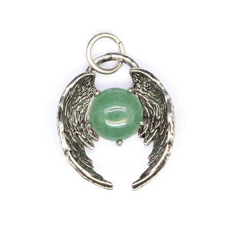Natural Green Aventurine Pendants PW-WGE824C-09-1