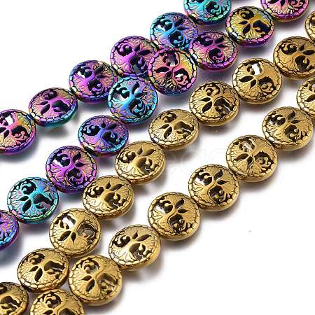 Non-magnetic Synthetic Hematite Beads Strands G-A181-A04-1