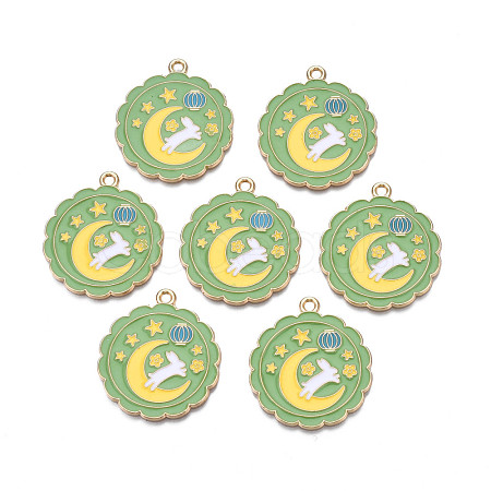 Alloy Enamel Pendants ENAM-N055-104B-1