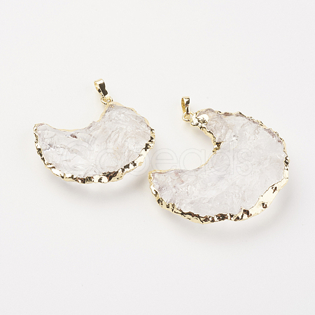 Natural Quartz Crystal Pendants G-G737-26-1