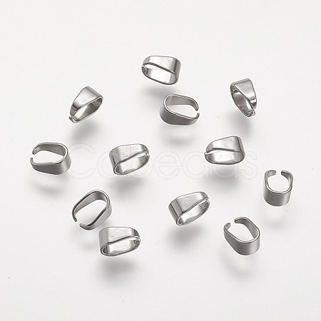 Tarnish Resistant 304 Stainless Steel Snap on Bails STAS-P104-03P-1