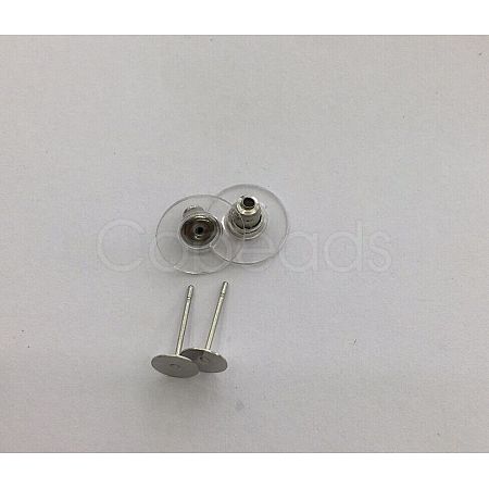 Non-Tarnish 304 Stainless Steel Stud Earring Findings STAS-I069-42-1