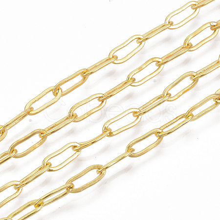 Brass Paperclip Chains X-CHC-S008-001A-G-1