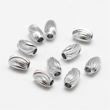 Brass Corrugated Beads KK-P056-06P-NR-1