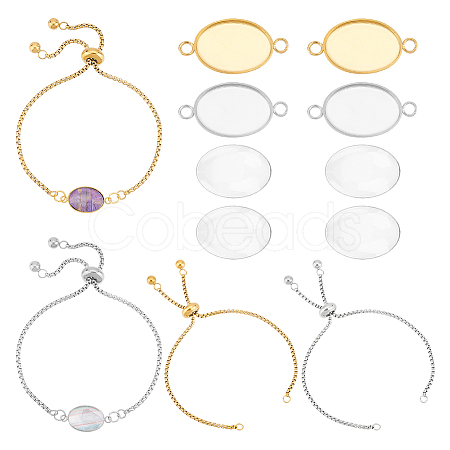 DIY Blank Oval Link Bracelet Making Kit DIY-UN0005-28-1