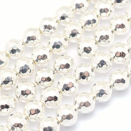 Electroplate Non-magnetic Synthetic Hematite Beads Strands G-L485-02B-S-1