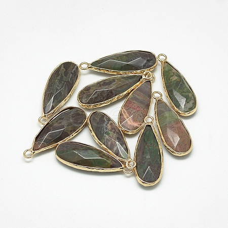 Natural Ocean Jasper Pendants G-Q494-55D-1
