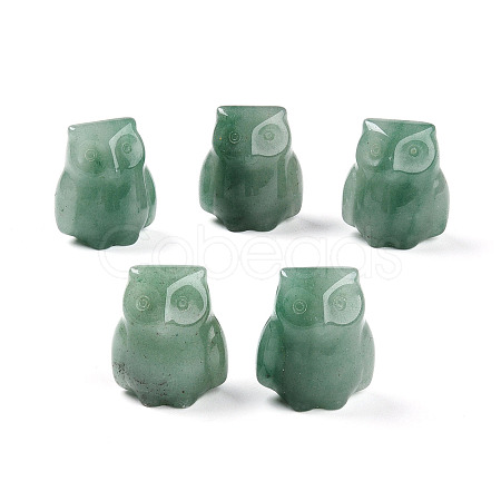 Natural Green Aventurine Owl Display Decorations G-N345-04D-1