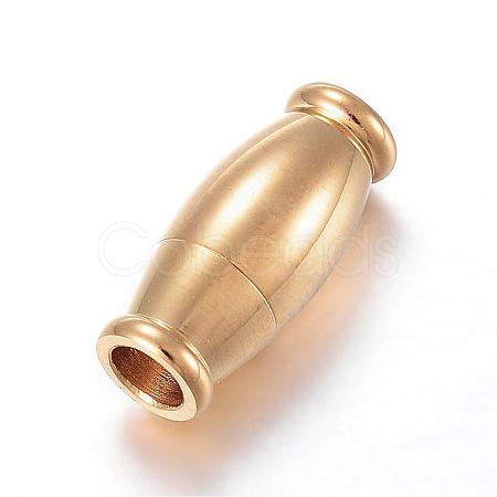 304 Stainless Steel Magnetic Clasps with Glue-in Ends STAS-F108-11G-1