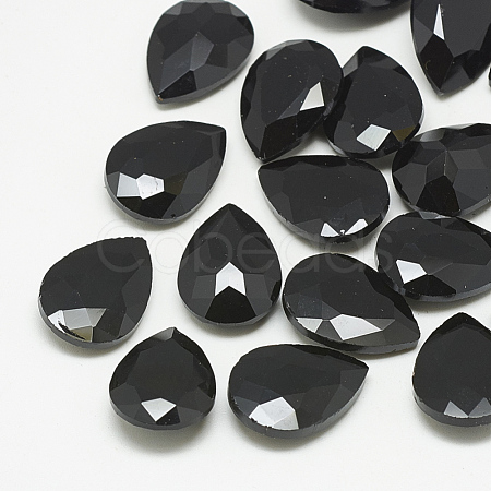 Pointed Back Glass Rhinestone Cabochons RGLA-T081-7x10mm-02-1
