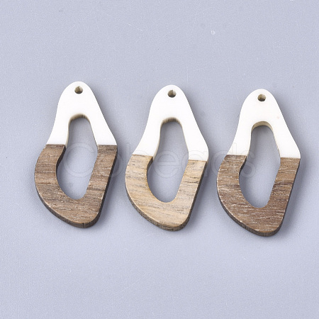 Resin & Walnut Wood Pendants RESI-S358-25K-1