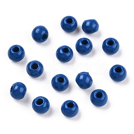 Spray Painted Alloy Beads PALLOY-TAC0044-50D-1