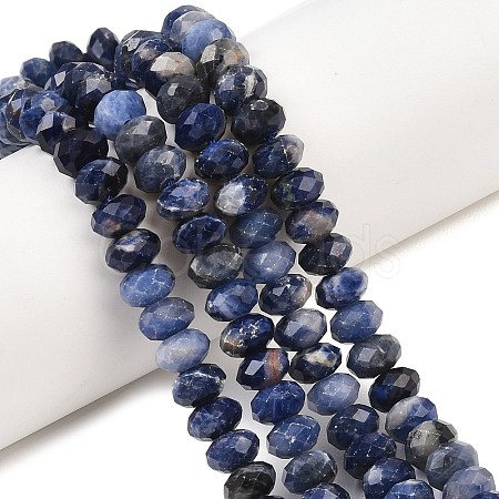 Natural Sodalite Beads Strands G-C259-A23-5x8mm-1
