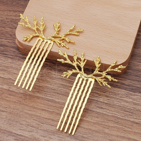 Alloy Hair Comb Findings OHAR-PW0001-424G-1