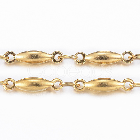 3.28 Feet Ion Plating(IP) 304 Stainless Steel Bar Link Chains X-CHS-H009-18G-1