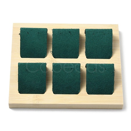6-Slot Rectangle Wood Earring Display Stands EDIS-R027-04D-1