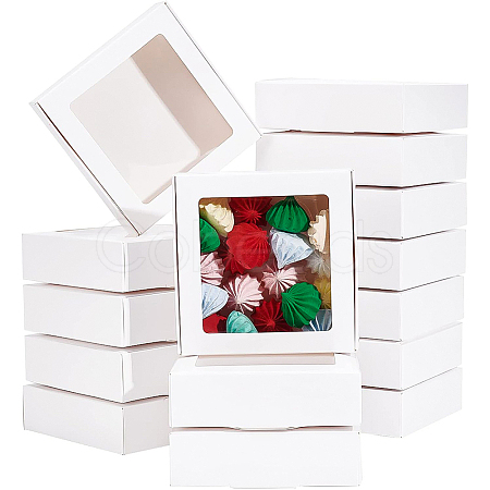 Square Foldable Creative Cardboard Box CON-WH0086-15A-1